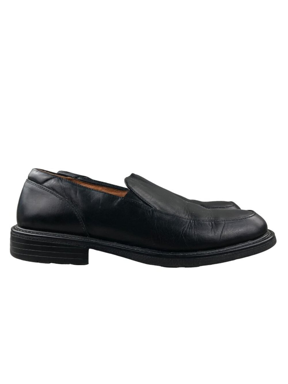 Florsheim Men's Size 11.5M Black Leather Closed Toe Elastic Gore Slip On Loafers